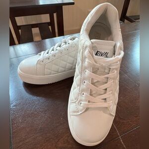 Rival White Quilted Sneakers
